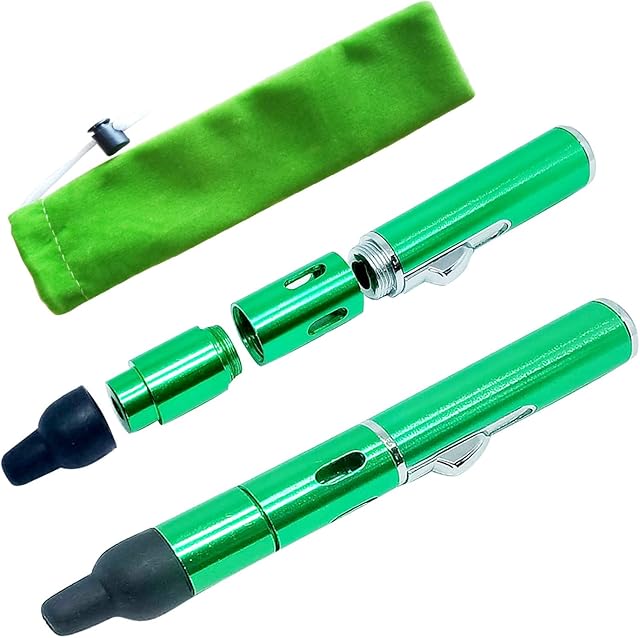 Butane Torch Lighter, Fengfang Metal All-in-One Tube Built-in Detachable Refillable Butane Torch Handheld Lighter (1 Pack Green)