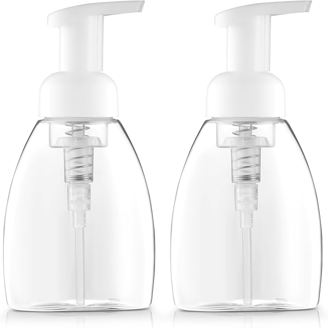 Bar5F Foaming Soap Dispenser Pump Bottle for Dr. Bronner's Castile Liquid Soap 8.5-Ounce Pack of 2