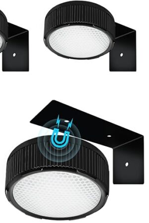 3 Pack Battery Powered Painting Lights - Magnetic Wireless Picture Lights with 20 RGB Colors, Dimmable Timer Modes for Art Display and Decorative Puck Lights in Black