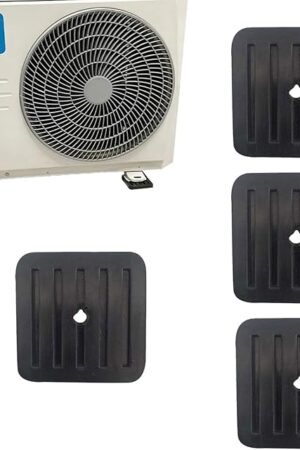4 Pcs Mini Split Anti-Vibration Pads, Air Conditioner Shock Pad, Wall Mounting Bracket Rubber Isolator Pad for Ductless Split Air Conditioner Condenser Heat Pump System Outdoor Condenser Unit A/C HVAC