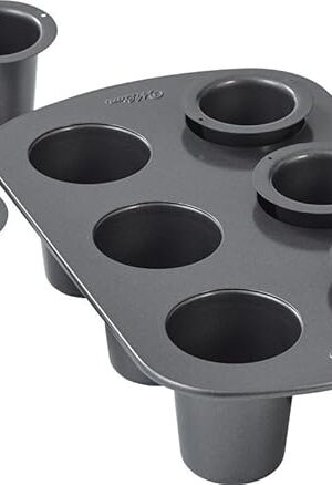 Wilton Cookie Shot Glass, 6-Cavity - Bake Perfect Sweet Shooters with this 6-Cup Cookie Shot Glass Pan, Non-Stick Round Pan Made of Steel