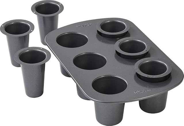 Wilton Cookie Shot Glass, 6-Cavity - Bake Perfect Sweet Shooters with this 6-Cup Cookie Shot Glass Pan, Non-Stick Round Pan Made of Steel