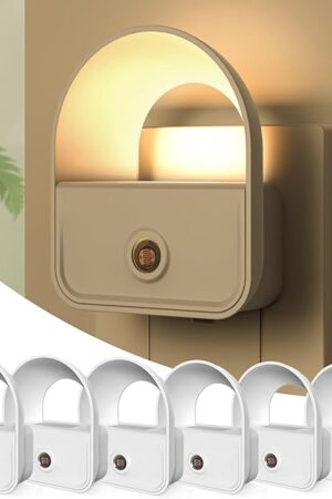 6 Pack Night Light Plug in, LED Nightlights with Smart Dusk to Dawn Nightlight, Plug into Wall Nightlights Suitable for Bedroom, Bathroom, Hallway, Kitchen, Stairs (Warm White)