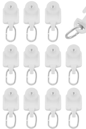 50PCS Curtain Glider Hooks, Track Rail Runner, Mute Wheel Rollers, Ball Pulley Windows Shower Curtain Tracks, Ceiling Glider