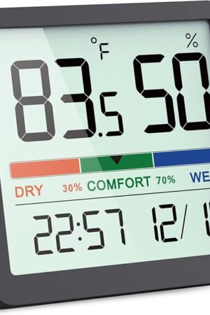 VOCOO Humidity Gauge Indoor Thermometer - Digital Indoor Humidity Sensor Room Thermometer with Temperature Humidity Monitor, Accurate Hygrometer Temp Meter for Home Greenhouse Wine Cellar