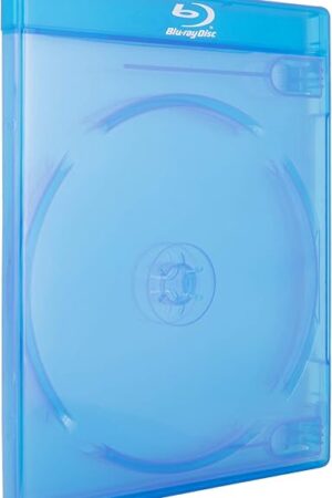 AcePlus® Double 2-Disc Blu-Ray Cases with 12mm Standard Thickness, Screen Printed Logo and Clear Wrap Around Sleeve (10-Pack)