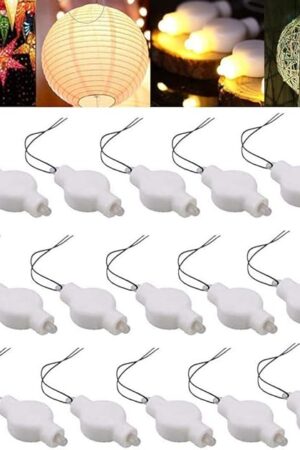 Battery Operated Small LED Lights – 15 Pack LED Balloon Light for Chinese White Paper Lanterns | Mini Battery Powered Led Bulb for Party Craft Floral,Weddings & Festival Decorations (Warm White)