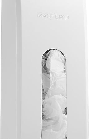 Wall-Mount Grocery Bag Dispenser | Space-Saving Design | Easy Install | Smudge-Proof, Fingerprint-Resistant | White | Holds Most Bags for Maximum Storage
