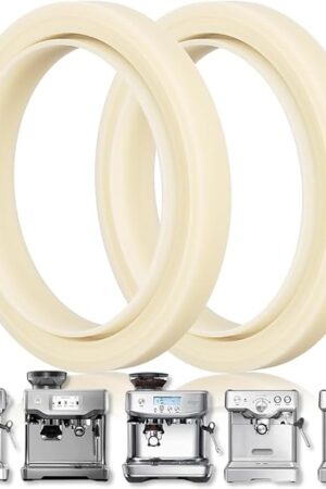 54mm Silicone Steam Ring 2Pcs，Replacement Gasket for Breville Espresso Machine Parts 878/870/860/840/810/500/450/Sage 500/870/875/880/810/878 Replacement Parts, No BPA Grouphead Gasket