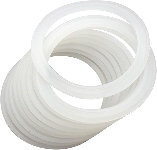 10 Pack Wide Mouth Platinum Silicone Sealing Rings Gaskets for Leak Proof Mason Jar Lids