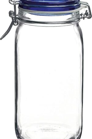 Bormioli Rocco Fido Jar - 1.5 Liter (50.75 oz.) - Blue Lid
