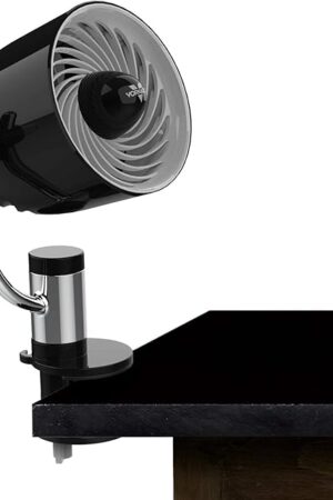 Vornado Pivot Clip Personal Air Circulator Fan with Multi-Surface Clip, Quiet Portable Fan for Office or Bedroom, 3 Speeds, Black