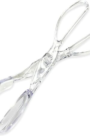 Chef Craft Premium Salad Scissor Tongs, 11.25 inch, Clear