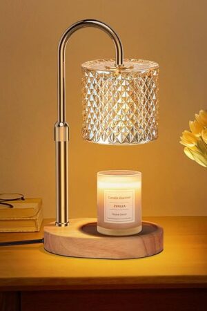 Candle Warmer Lamp with Timer, Candle Lamp with Dimmer, Wax Warmer Height Adjustable for Home Decor, Wax Melt Warmer for Scented Candles