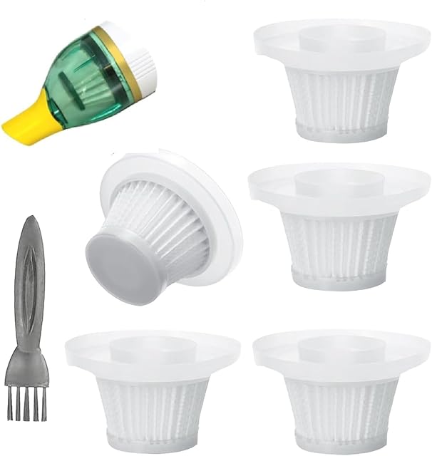5PCS Hepa Filters Replacement Compatible with Horsepower Duck Vacuum Cleaner as Seen on TV,Washable and Reusable Vacuum Filters High-Efficient Vac Filters Accessories