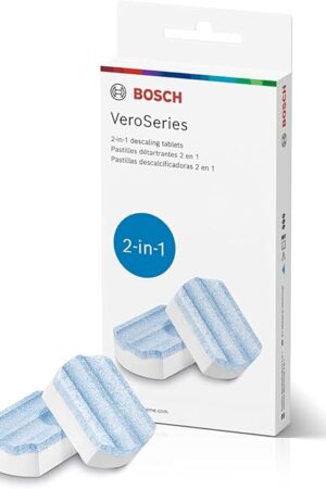 Bosch Original TCZ8002US Descaling Tablets, 3 Tablets Per Pack, 2-in-1 Eliminates Limescale and Protects Against Corrosion VeroCafe Fully Automatic Espresso Machines