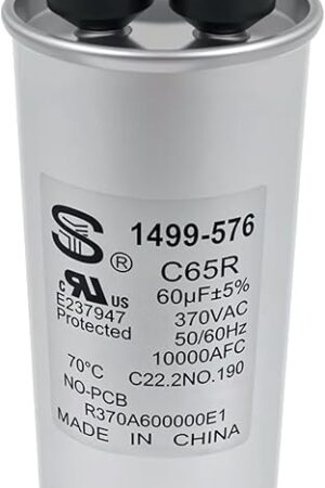1499-576 14995761 1499-5761 Run Capacitor Replacement for Coleman RV Air Conditioner 60+5 uf MFD 370/440VAC 50/60Hz 10000AFC/Heavy-Duty 440 Volt Rating