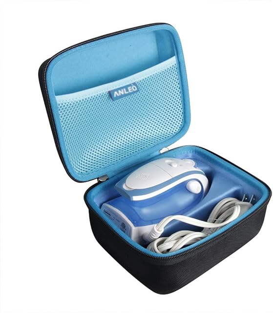Anleo Hard Travel Case for Sunbeam Hot-2-Trot 800 Watt Compact Non-Stick Soleplate Travel Iron GCSBTR-100-000