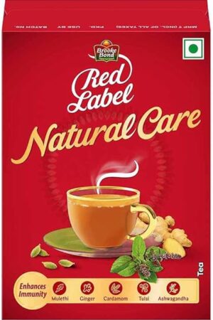 Brooke Bond Red Label Natural Care Tea 250gms | 5 Ayurvedic Ingredients