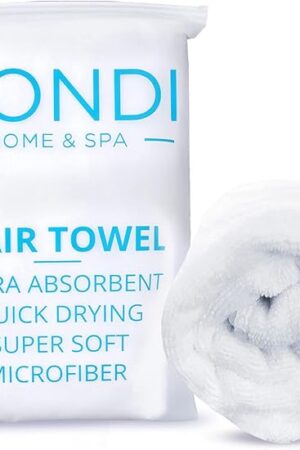 Bondi SPA Microfiber Hair Towel – Dries Hair 50% Faster – Anti-Frizz – Highly Absorbent & Super Soft - XL (42 x 22) - Rectangle