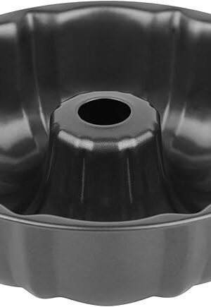 9.5" Non-stick Cake Pan, Heavy Duty Carbon Steel Fluted Tube Round Baking Pan,Buntz Pound Cake Pan Mold,Tube Bakeware,Baking Mold for Jello,Gelatin,Chocoflan,Flan