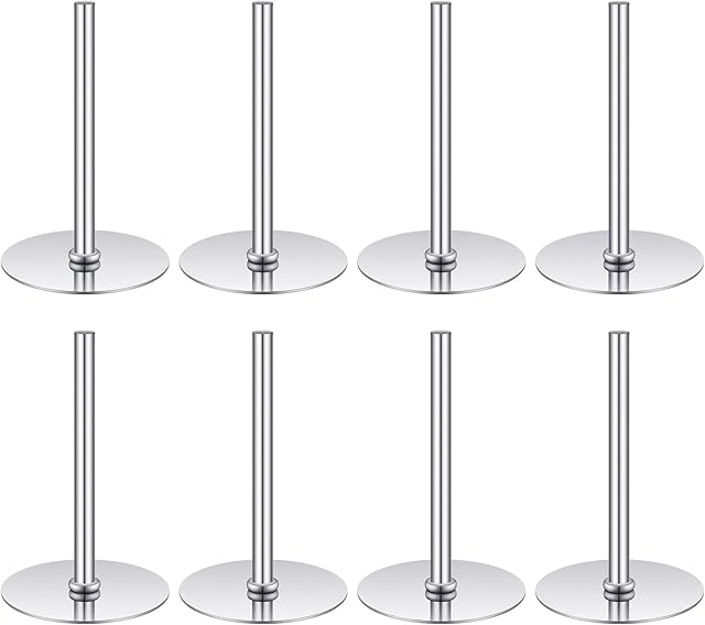 8 Pieces Cake Heating Core for Baking Cakes Stainless Steel Heating Rod 2 Inches Silver Rod for Decorating Supplies Baking Tools Accessories