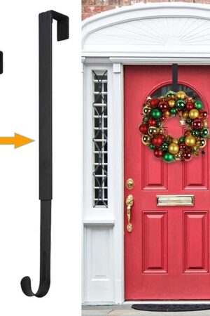 Black Wreath Hanger for Front Door