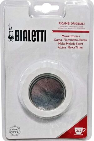 Bialetti Replacement Gasket and Filter For 3 Cup Stovetop Espresso Coffee Makers