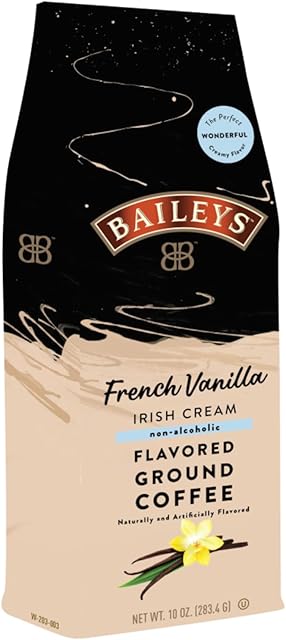 Baileys Irish Cream - French Vanilla Flavored Medium Roast Ground Coffee - 10oz Bag