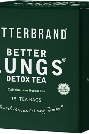 Betterbrand Mullein Herbal Tea Bags for Lungs (15 Bags) | for Respiratory Support | Caffeine-Free | Loose Leaf Blend | for Lung Health | with Mullein Extract