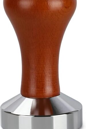 51mm Espresso Tamper-Premium Barista Coffee Tamper Coffee Tamper Classic Series Stainless Steel Espresso Tamper Coffee Press Tool Tamper Espresso Handle, 90x51mm, Solid wood, Stainless steel