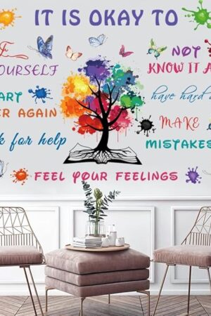 CASADECOR Colorful Inspirational Quote Wall Decal, Motivational Vinyl Sticker for Kids Room, Positive Saying for Nursery, Classroom Decor, One Set