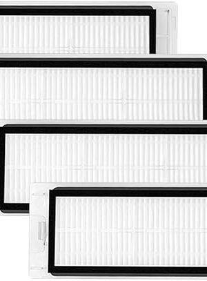 4 Pack Replacement Filter for Roborock S6 MaxV, S6, S6 Pure, S5, S5 Max, S4 Max, S4, E2, E3, E4, E5, E20 E25 E35 S50 S65 Robot Vacuum Parts