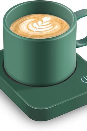 VOBAGA Coffee Mug Warmer for Desk with Auto Shut Off & 3-Temp Settings, Coffee Cup Warmer with Smart Safety Alert Home Office Accessory, Perfect for Coffee, Tea, Milk (No Mug)