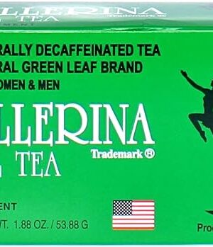 3 Ballerina Chinese Herbal Green Leaf Organic Detox Tea for Weight Loss, Extra Strength- Diet Fat Slimming Drink-Caffeine Free, 18 Tea Bags (1 Box)