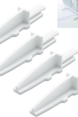 Box Fan Replacement Feet for Lasko 20" Box Fan Feet,Stronger Than Original,Anti-Tip Foot Set Accessory, 2 Sets of 2 Feet, 4 Feet Total, White