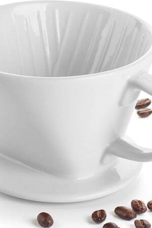 DOWAN Pour Over Coffee Maker Pour Over Coffee Dripper Single Cups Porcelain