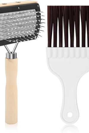 CANIPHA 3Pcs Air Conditioner Condenser Fin Cleaning Brush Refrigerator Coil Cleaning Brush Supplies, Stainless Ac Coil Cleaner, Evaporator Coil Cleaner, Mini Split Cleaning Kit Fridge Cleaner Tool