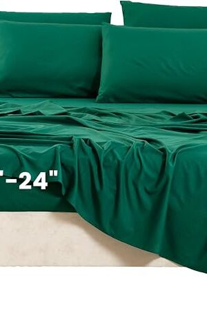 Bedlifes King Sheets 1800 Thread Count 100% Microfiber 4 Pieces Emerald Green