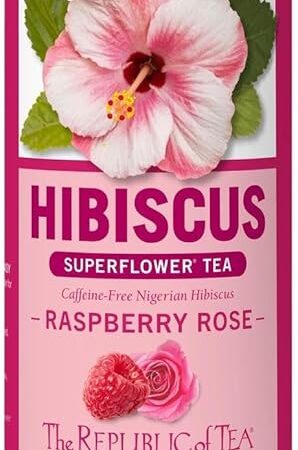 The Republic of Tea - Raspberry Rose Hibiscus Tea, 36 Count Tea Bag Tin