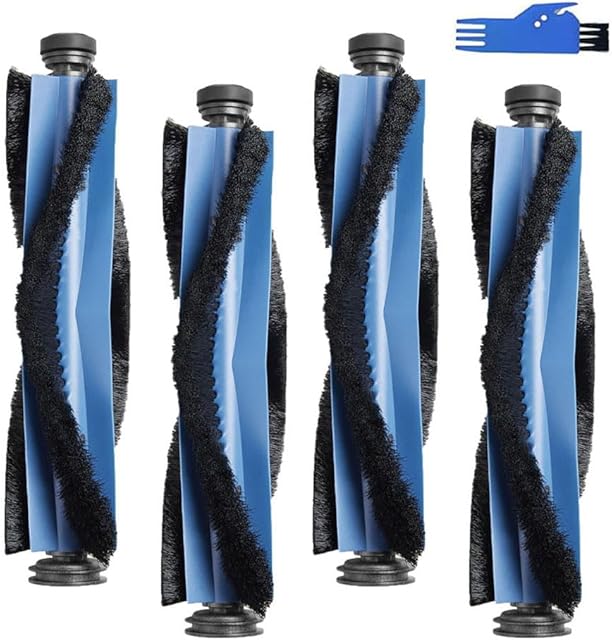 4 Pack X10 Main Brushes Replacement Accessories Fit for eufy X10 Pro Omni Robot Vacuum,1 Cleaning Tool