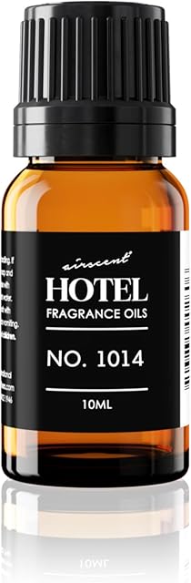 AirScent Hotel Diffuser Oil No. 1014 - Premium Fragrance Oil for Ultrasonic and Waterless Diffusers and Crafting - 10 mL, 0.34 fl oz Glass Dropper Bottle - Lemon, Bergamot & Sea Breeze