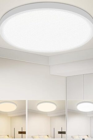 Ceiling Light - 12 Inch, 24W, Flat, Round, White - LED Flush Mount Light Fixtures for Bedroom (1)