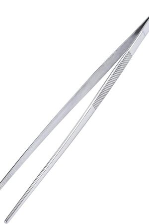 12 Inch Kitchen Tweezers Fine Tweezer Tongs, MSY BIGSUNNY Stainless Steel Food Tweezers Multi-function Precision Serrated Tips Cooking Tongs Kitchen Serving Tong