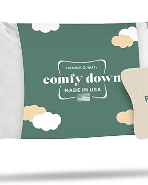 ComfyDown Decorative Throw Pillow Insert, Down and Feather Fill, 100% Cotton Cover, 233 Thread Count - Made in USA (14 X 36)