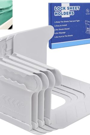 Bed Sheet Holder Straps Hold The Sheets in Place, Enhanced Bed Sheet Clips Keep The Sheets on and Taut Fit, Easy Installation
