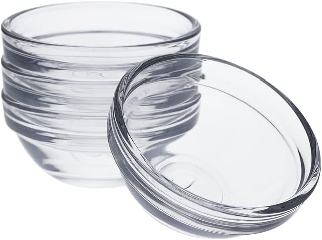 Beille Cooking 3 Inch Baking Supplies Small Glass Pinch Bowl Kitchen Essential, 4pc