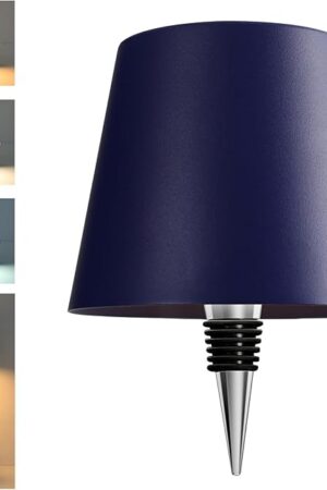 Wine Bottle Lamp, 2025 New 3 Color Rechargeable Wireless Bottle Lamp for Liquor Bottles with Touch Dimming for Parties, Restaurants & Home Decor (Royal Blue)