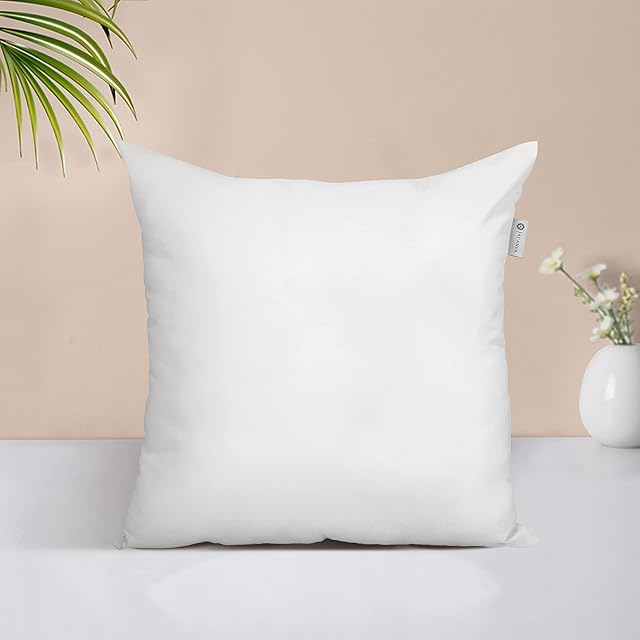 Acanva Throw Pillow Insert Premium Stuffer Sham Square Form for Decorative Cushion Bed Couch Sofa Chair, 26x26(1 Count), White