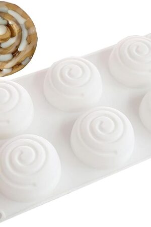 cinnamon roll silicone mold Chocolate Mold candle Dessert mold wax melt mold soap making mold perfect size for cinnamon bun